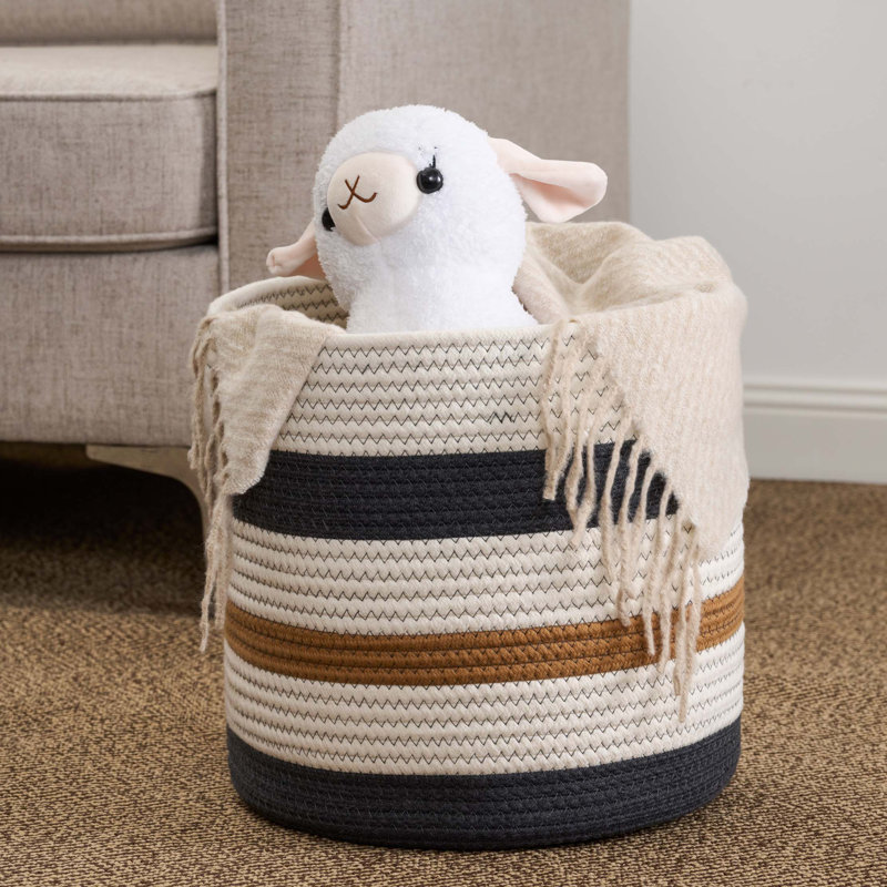 Panier à linge rond en coton