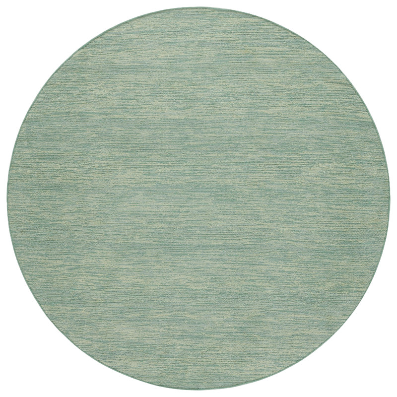 Quinte Handtufted Recycled Cotton & Viscose Rug in Green, Round 6'