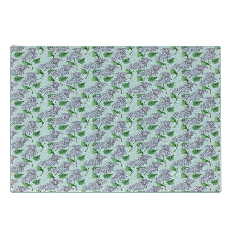 Planche à découper en verre trempé lilas Ambesonne