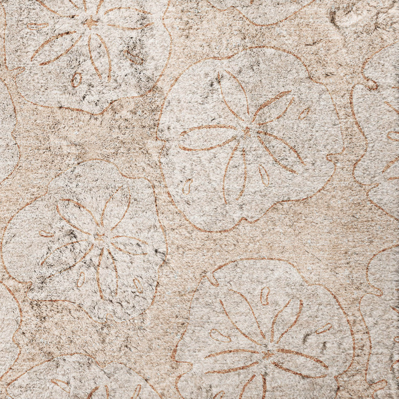 Tapis à poils longs de qualité supérieure lavable à la machine ADS189, Nectarine, 10 pi x 14 pi