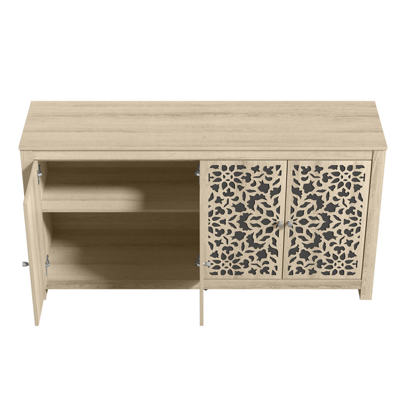 Arrastia Traditional Coordinated Dining Storage Sideboard Set Of 2, Oslo Oak