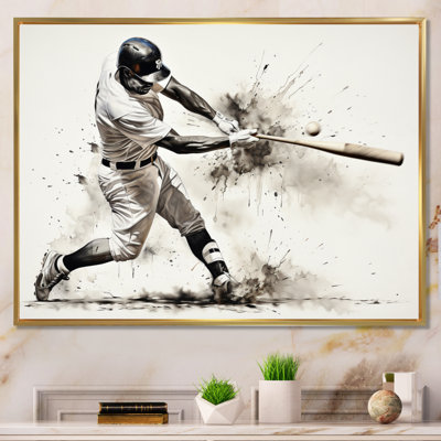 Alaynia Baseball Minimal Swing II - Sport Baseball Wall Art