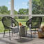 Chaise d'extérieur en osier de patio, en rotin de polyuréthane et structure en fer, ensemble de 2-129473057