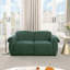 Canapé d'angle 2 places en chenille de 174 cm de long, structure en fer, pour salon et chambre, style minimaliste moderne, assise mi-ferme, dossier divisé, accoudoirs carrés, profondeur idéale, style contemporain, moelleux, accoudoirs, dossier