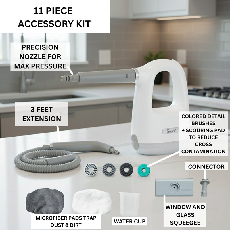 SALAV CS-100 Cleansteam Compact Steam Cleaner, White