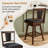 Desouza Transitional Faux Leather 26"H Swivel Counter Stool With Solid Wood Legs-132137921