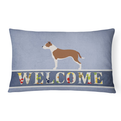 Coussin intérieur / extérieur Pit Bull Terrier Welcome