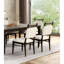 Noyer foncé, 2 pièces, chaises de salle à manger latérales, design contemporain, rembourrées, placage, pieds