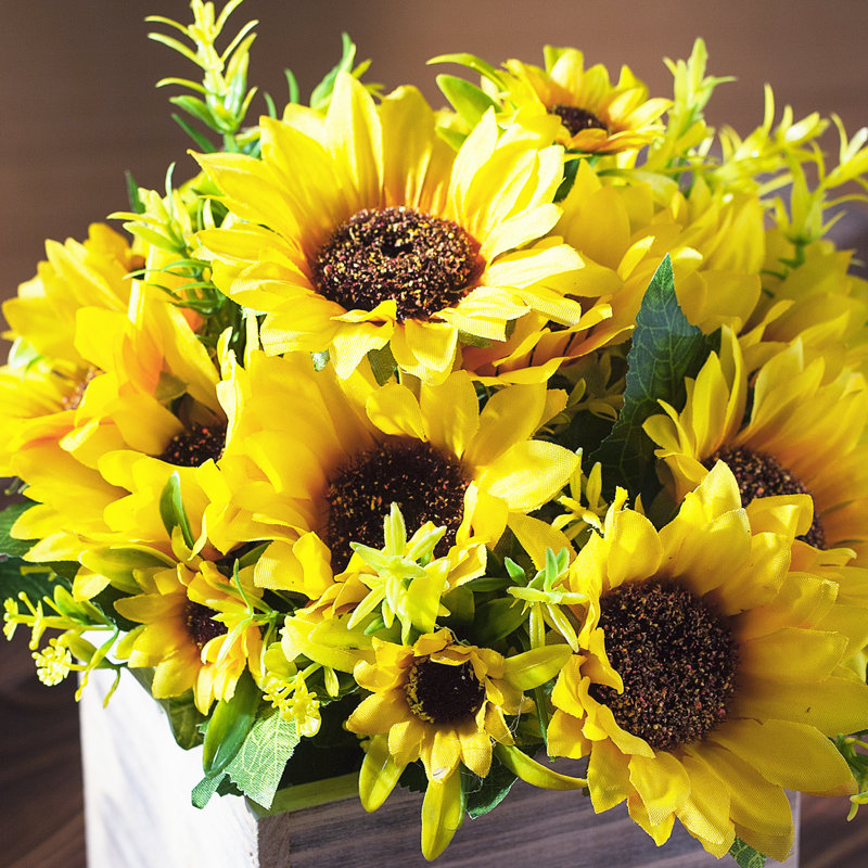 Tournesols floraux en pot de fleurs