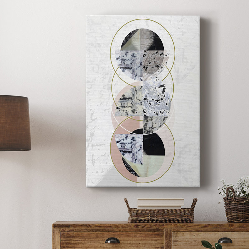 Inner Circles II -Custom Wrapped Gallery Cavas, 18" H x 12" W