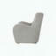 Fauteuil d'appoint pivotant transitionnel, tissu en polyester et finition grise