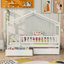 Lit simple en bois avec deux tiroirs-431715155
