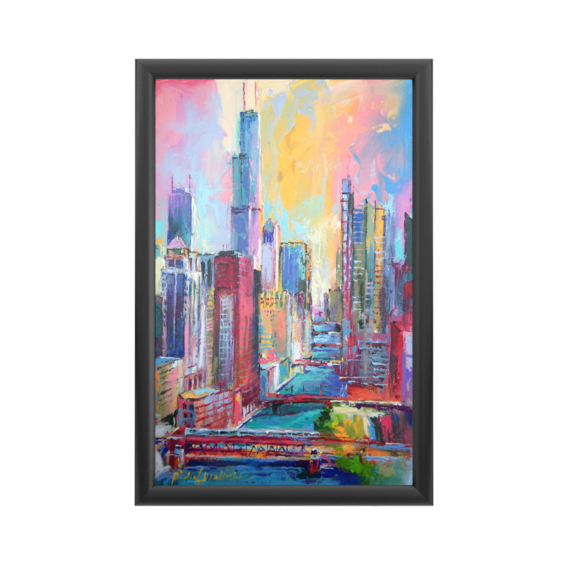 "Chicago 3" par Richard Wallich-reproduction d’art sur toile encadrée