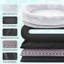 Lit pour chien Humain 71 po x 45 po x 12 po qui convient à vous et aux animaux de compagnie, en fausse fourrure lavable, orthopédique, coussin dodu, couverture, sangle - gris-2110892367
