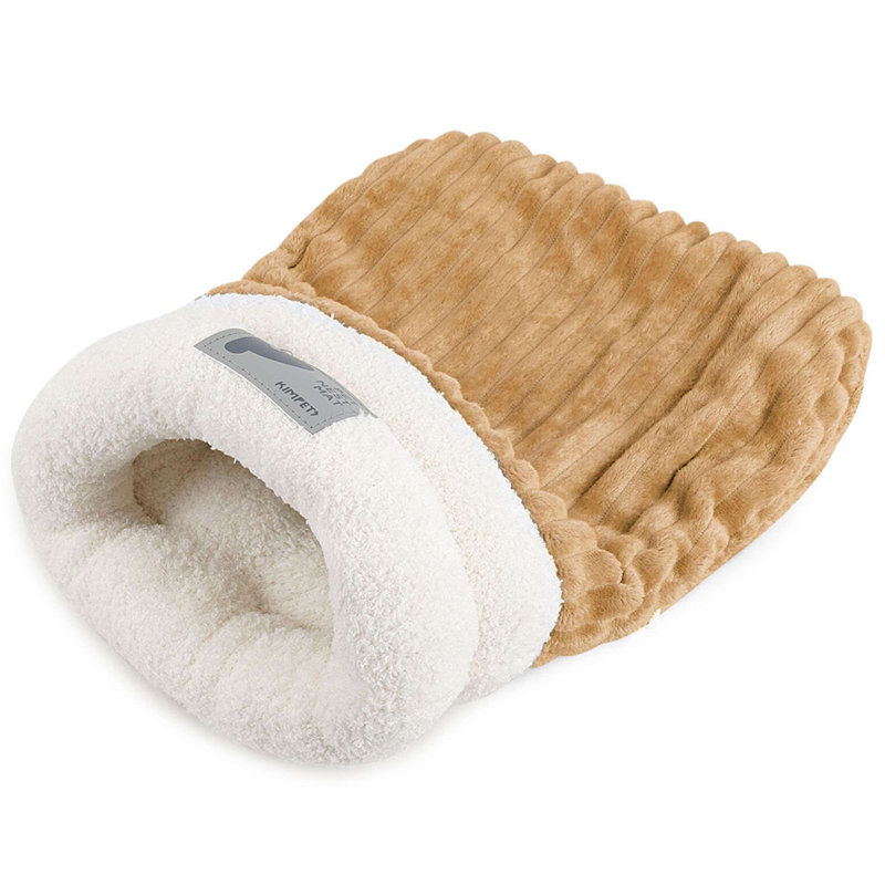 Sac de couchage pour chat Snuggle Sack Lit pour chat Cave Soft, Brun