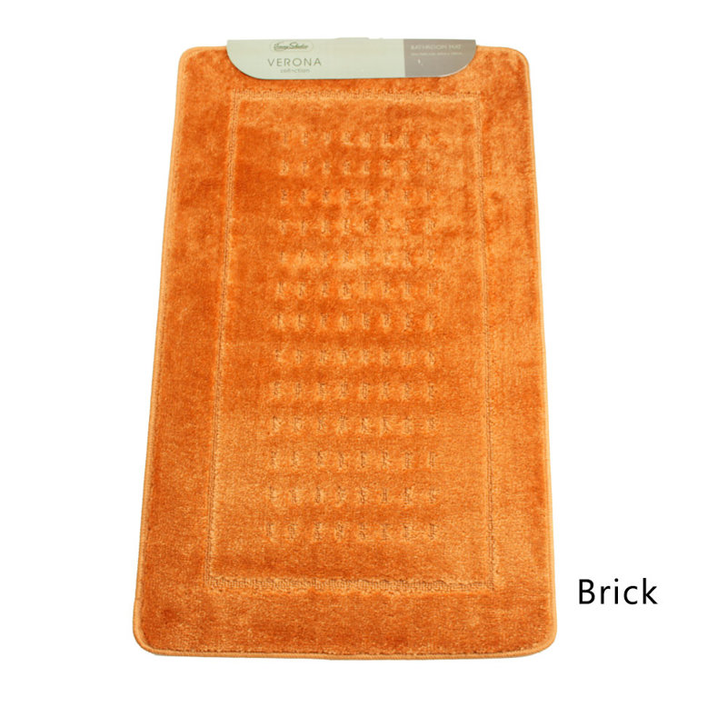 Abidah Non-Slip Bath Rug, Brick