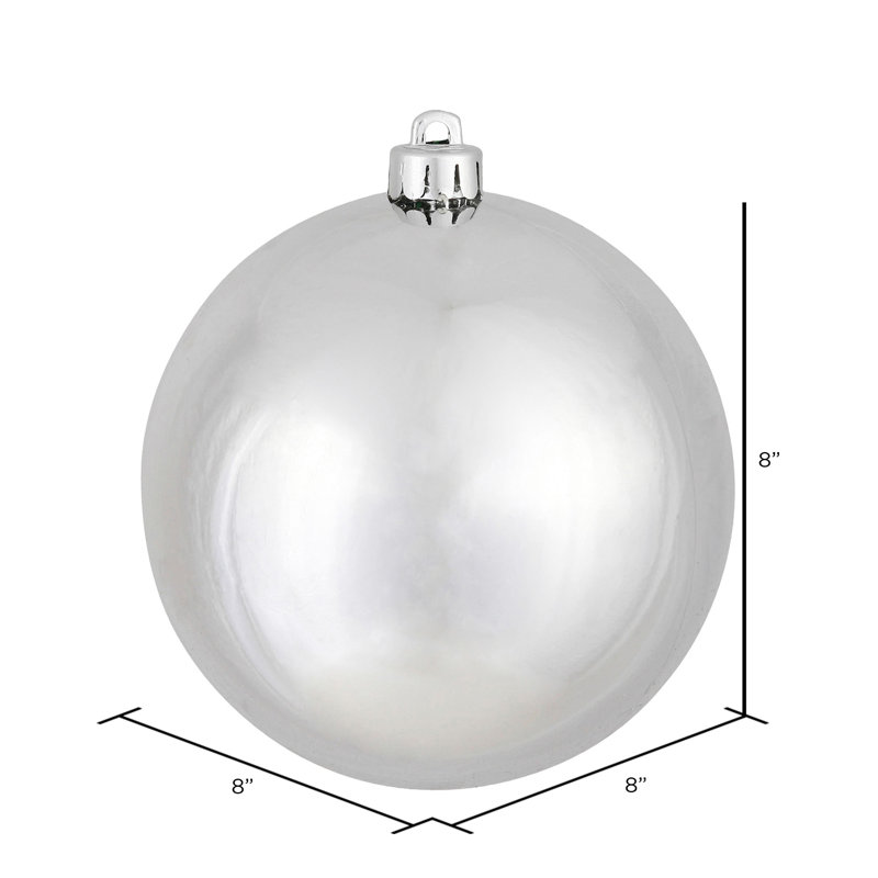 Décoration de boule décorative des Fêtes, 8", Argent brillant