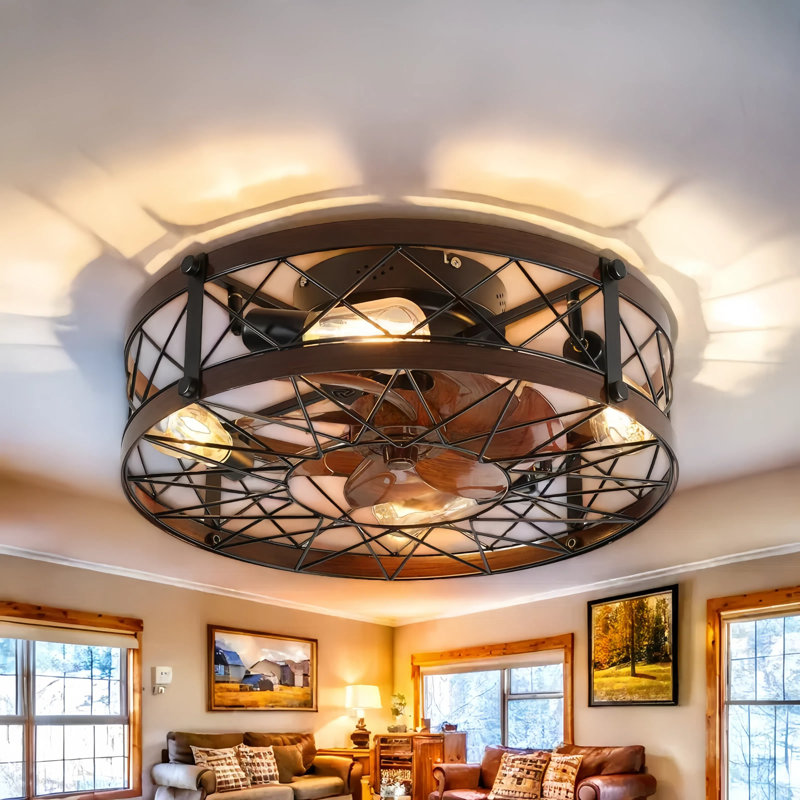 30.5Cm LED Ceiling Fan with Remote Control and Light Kit Included