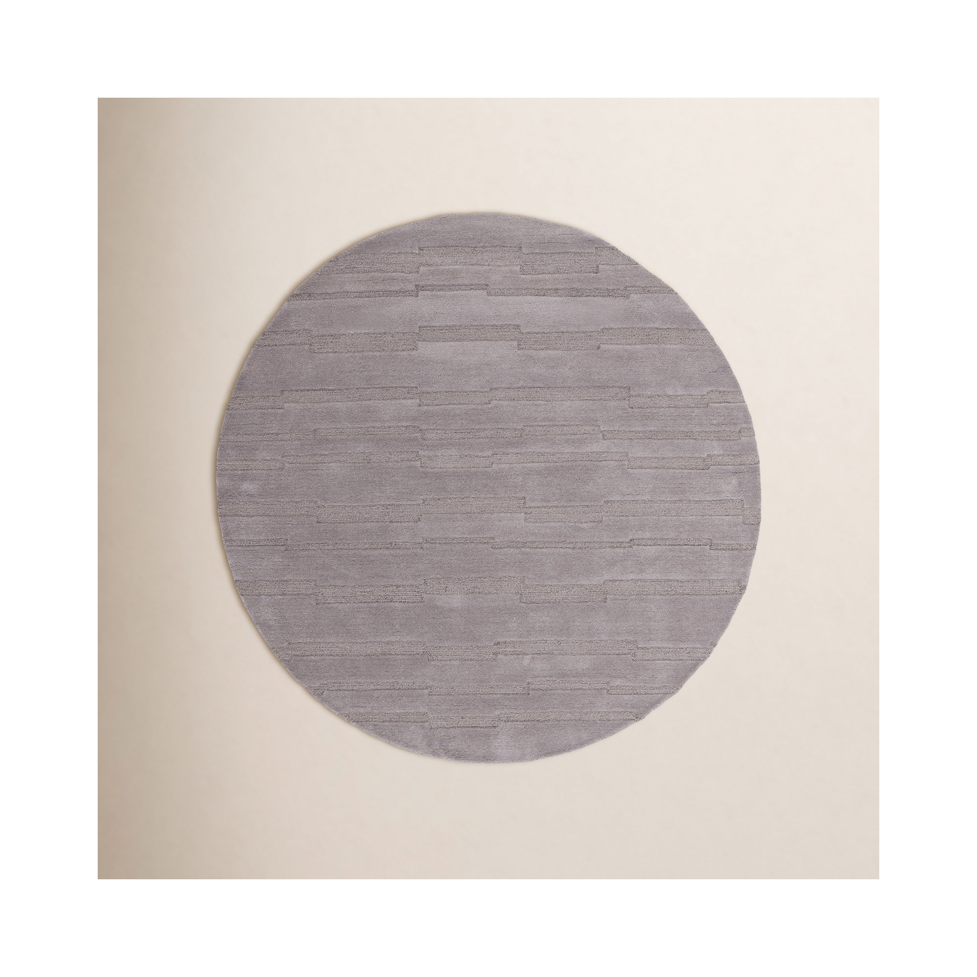 Elona Handmade Gray Rug, Round 6'