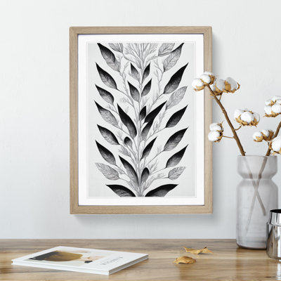 XV1022-2570X Leaves Pattern No.4 - Single Picture Frame Print