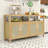 Bohemian-Style Cabinet with Ash Veneer Finish and Adjustable Shelves-1490288991