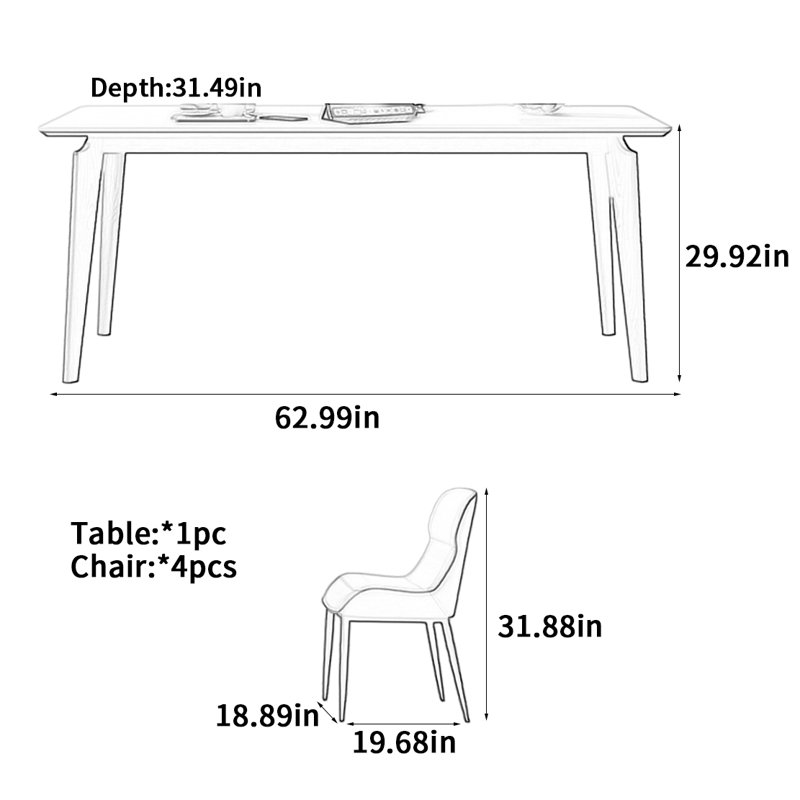 Tohru, 29.92"H x 62.99"L x 31.49"W