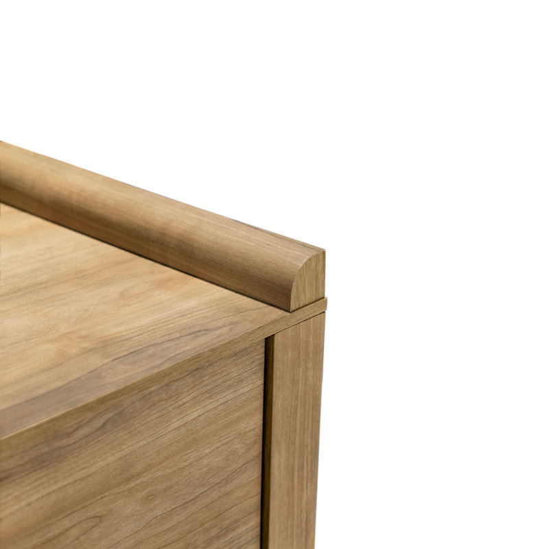 Ensemble de chambre à coucher avec tête de lit à lumière chaude Krikor, 3 Pcs: Bed, Chest, Nightstand, Queen