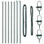 Vidaxl Fence Posts 7 Pcs Diameter32 Mm Galvanised Steel-2099660761-2099660763