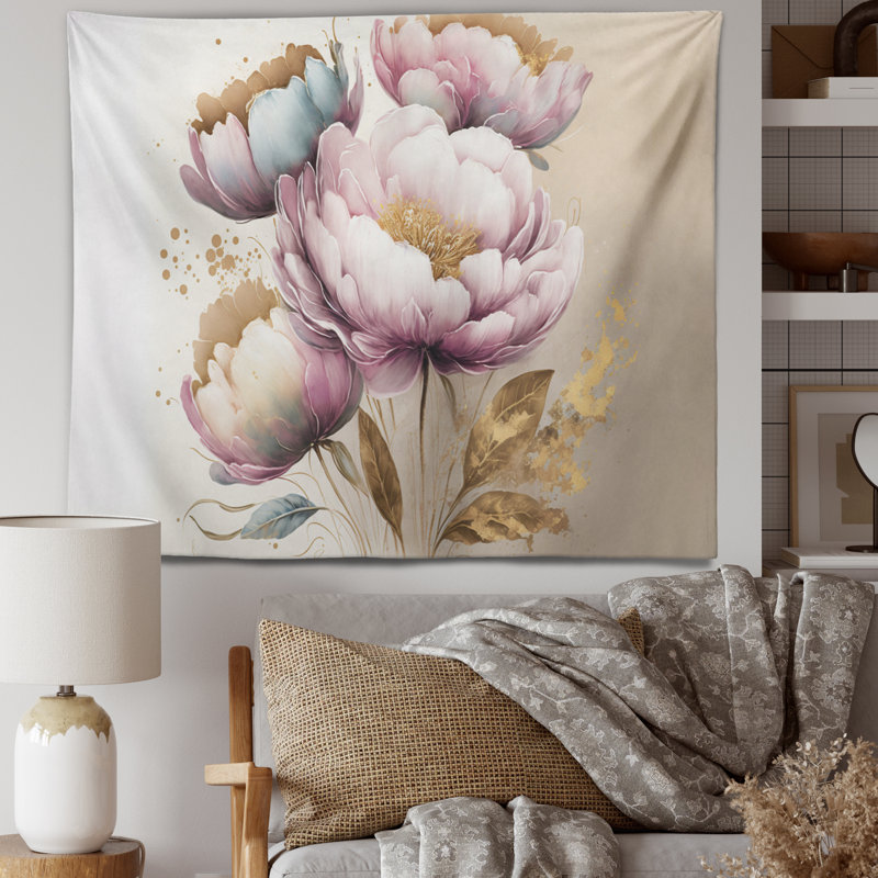 - Tapisserie murale florale et botanique, H 32 po x l 39 po