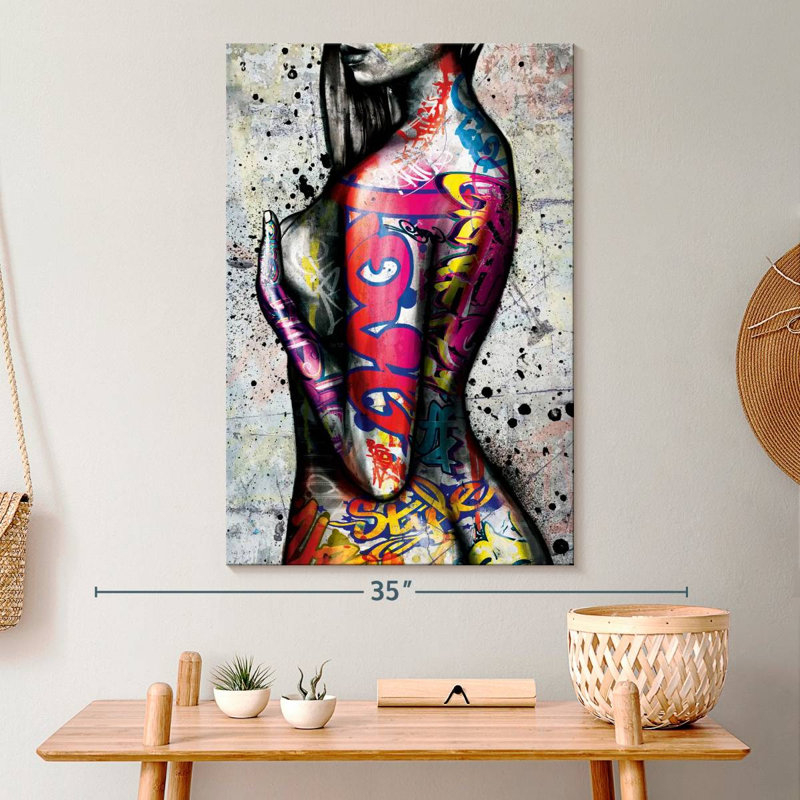 Edgy Body Art, reproduction sur toile, H 30 po x l 20 po x P 1,25 po