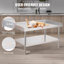 Table de travail portative réglable en acier inoxydable L 48 po x l 30 po x H 26 po VEVOR