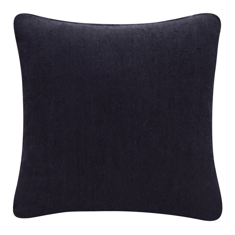 Coussin décoratif en lin Ronelle, Noir, Housse de coussin seulement - sans coussin