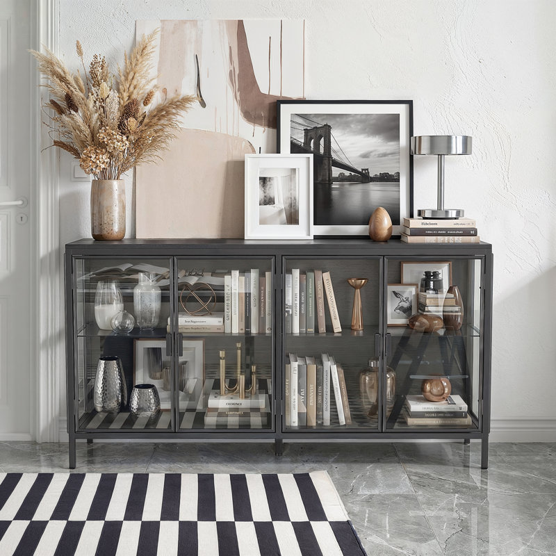 Buffet 55,1 po avec 4 portes en verre