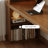 Nut-brown Rectangular Solid Wood with desk-1226342234