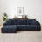 Chenille L-Shape Luxury Sectional Oversized Sofa-118377363-118377366