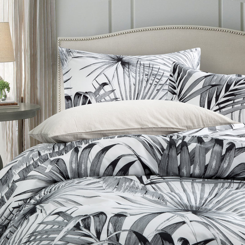 Sateen Floral Duvet Cover, Queen Duvet Cover + 2 Pillow Cases