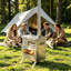 Réchaud de camping 2 en 1 en acier inoxydable avec four amovible pour la cuisson et le chauffage à l'extérieur