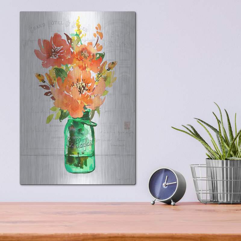 «Le Parfait Jar A» par Jean Plout, art mural en métal, H 16 po x l 12 po