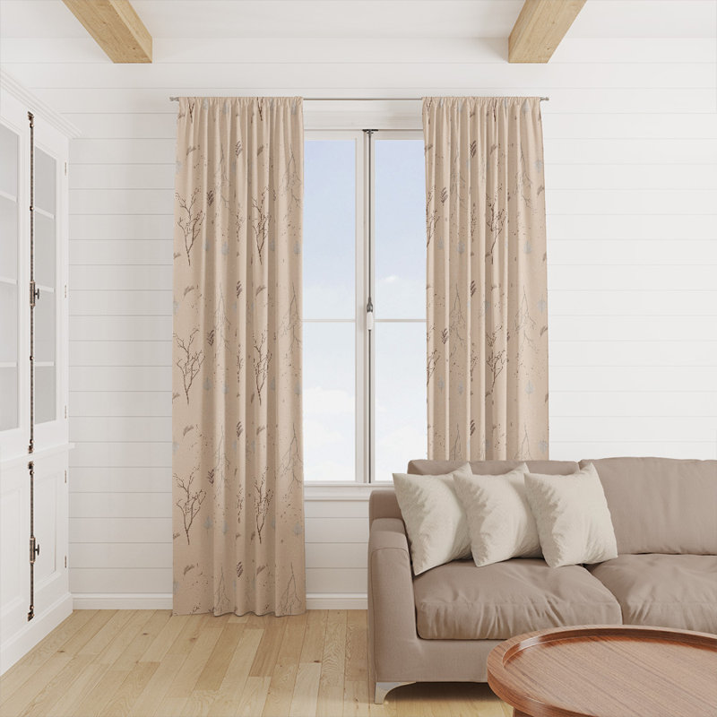 Panneaux de rideaux semi-transparents abstraits, L 20 po x L 52 po