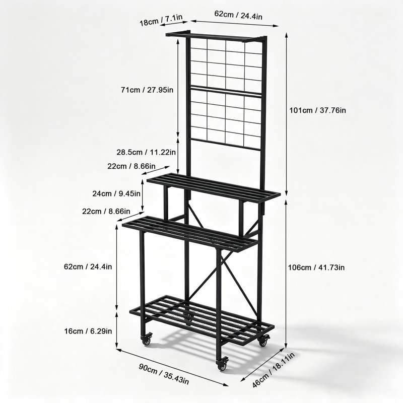 228.6 cm W Iron Add-On Unit