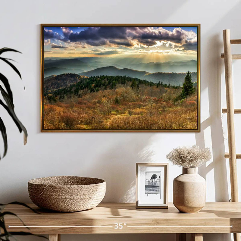 Parc national des Great Smoky Mountains, 25 po x 17 po, Cadre flottant doré
