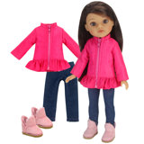  Sophia's 3-Piece Winter Outfit with Boots for 14.5" Dolls