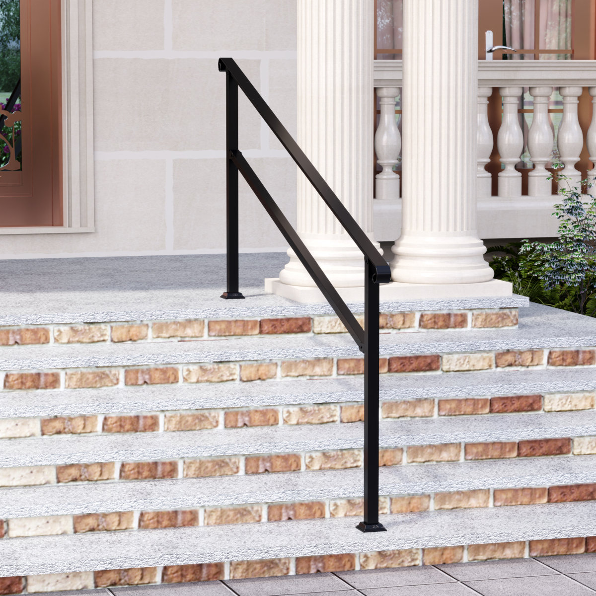 Metaoutdoors Stair Railing Kit Handrail Flexible Outdoor Deck Hand Rail ...