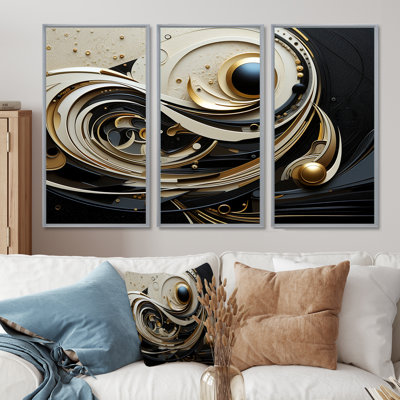 Winslow - Ensemble d'art mural spirales abstraites