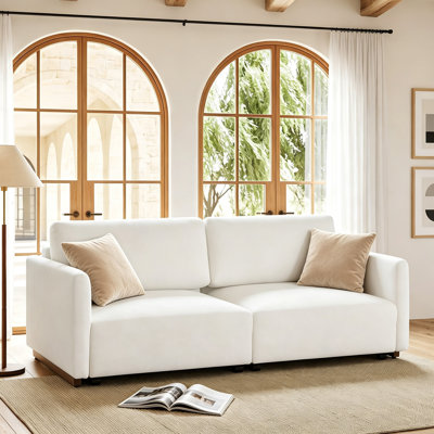 Upholstered Convertible Sleeper Sofa with Pull-Out Bed