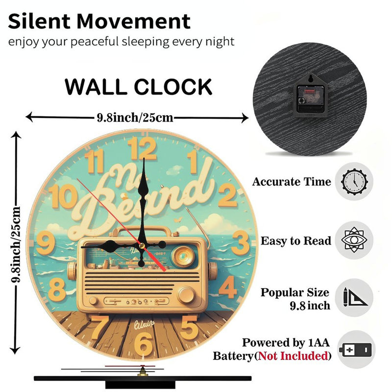 Horloge murale rétro