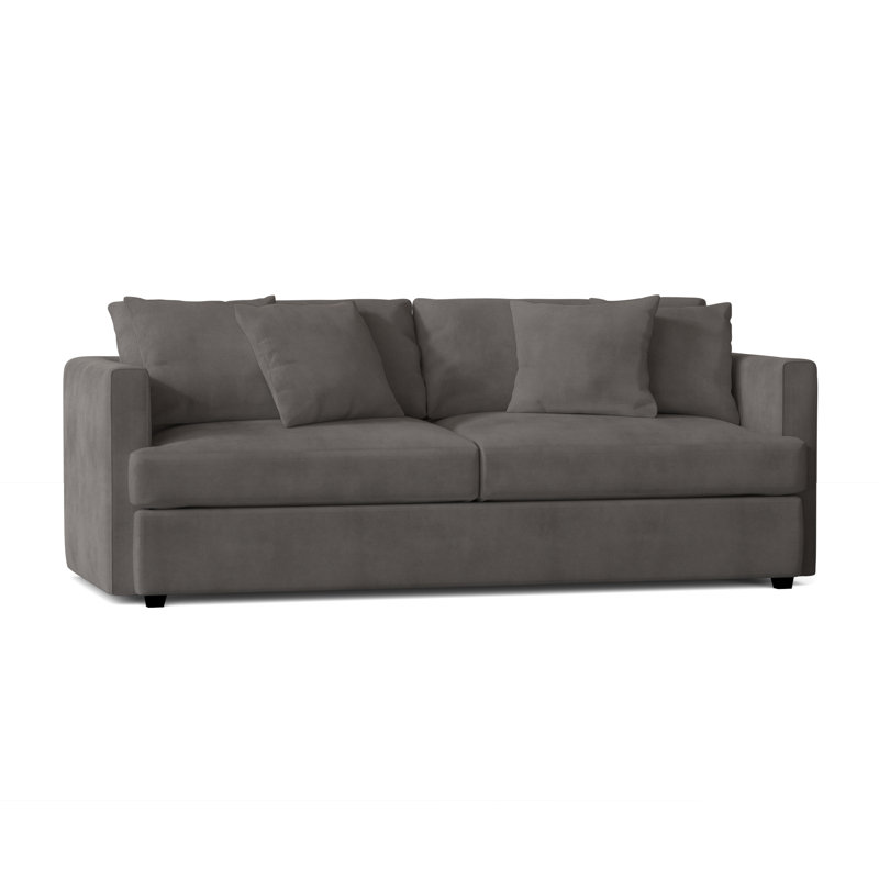Mckenzie Upholstered 93'' Sofa, Bulldozer Graphite
