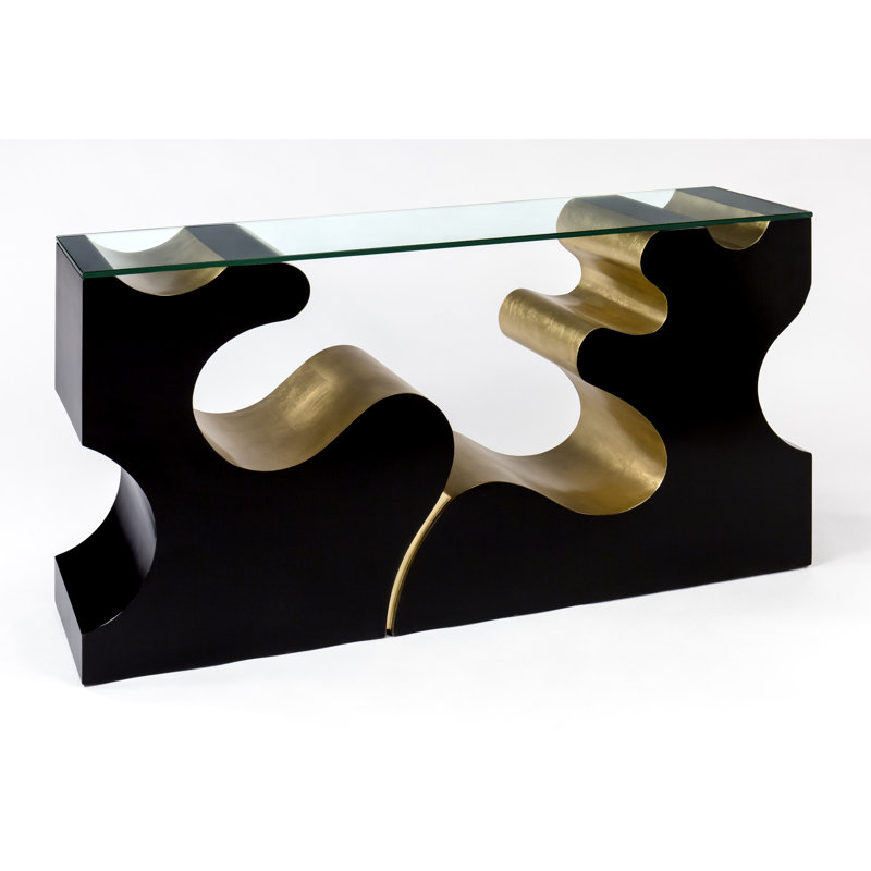 61'' W Glass Console Table