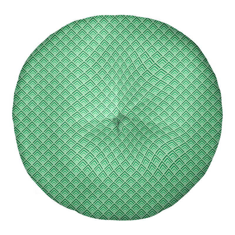 Coussin de sol géométrique Katelyn Elizabeth, 30 po x 30 po, Vert