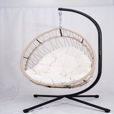 Comfortable Outdoor Egg-Shaped Hanging Chair With Stand, Perfect For Relaxation And Aesthetic Appeal, Suitable For Indoor And Outdoor Use